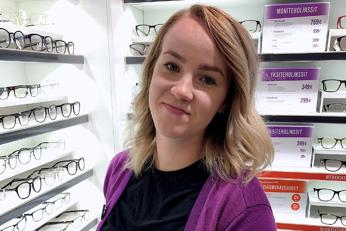 "Minulle parasta työssä on se, kun huomaan että asiakas saa hyvän mielen", Ida-Maria kertoo.