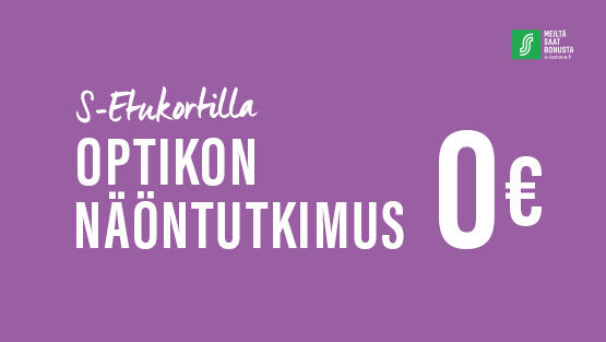 S-Etukortilla näöntutkimus 0 €