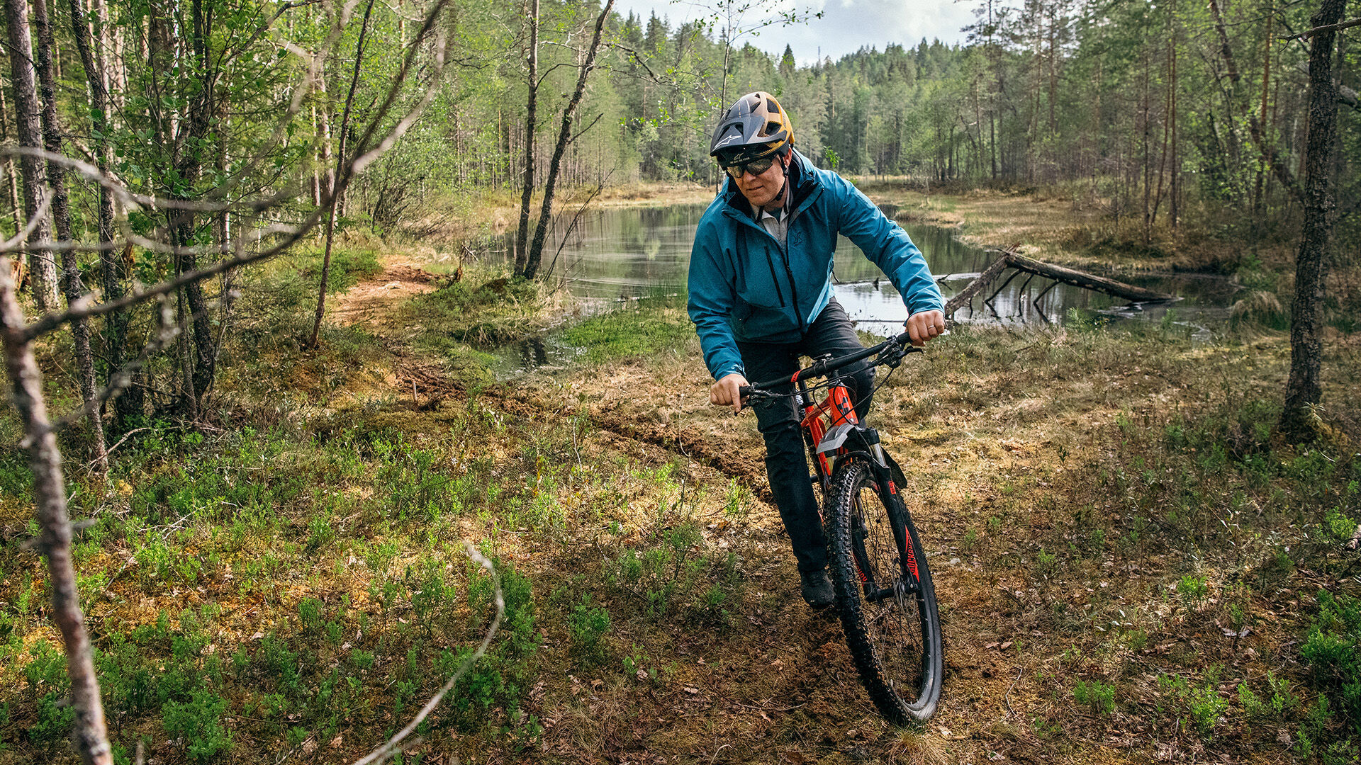 Mies py&ouml;r&auml;ilem&auml;ss&auml; mets&auml;ss&auml;