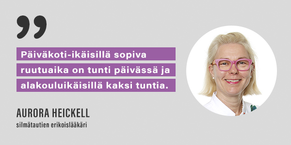 Asiantuntijasitaatti ruutuajasta lääkärin kuvalla