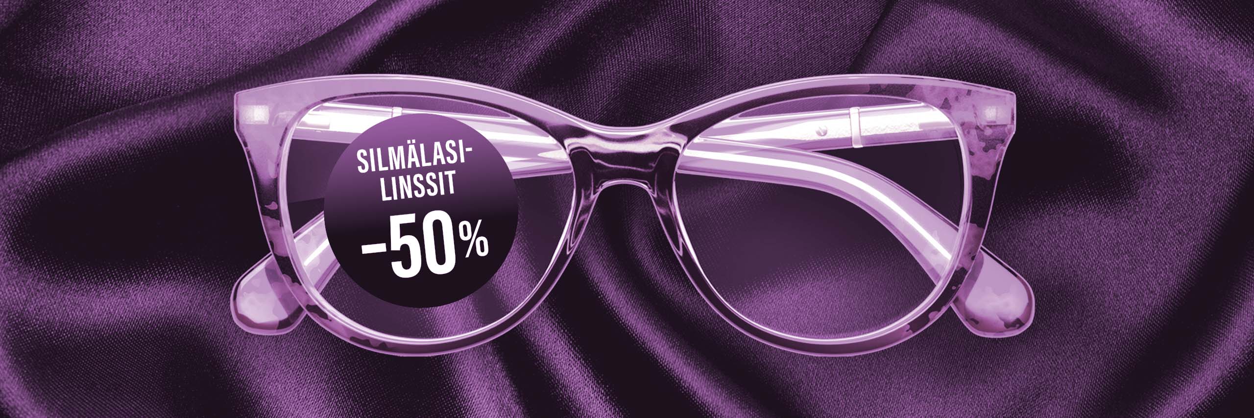 Violettien viikkojen tarjous: silmälasilinssit -50 %