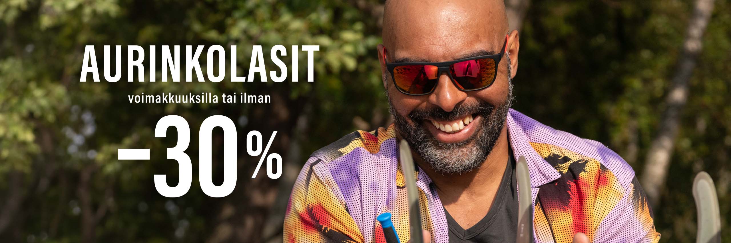 Kesäale: aurinkolasit voimakkuuksilla tai ilman -30 %