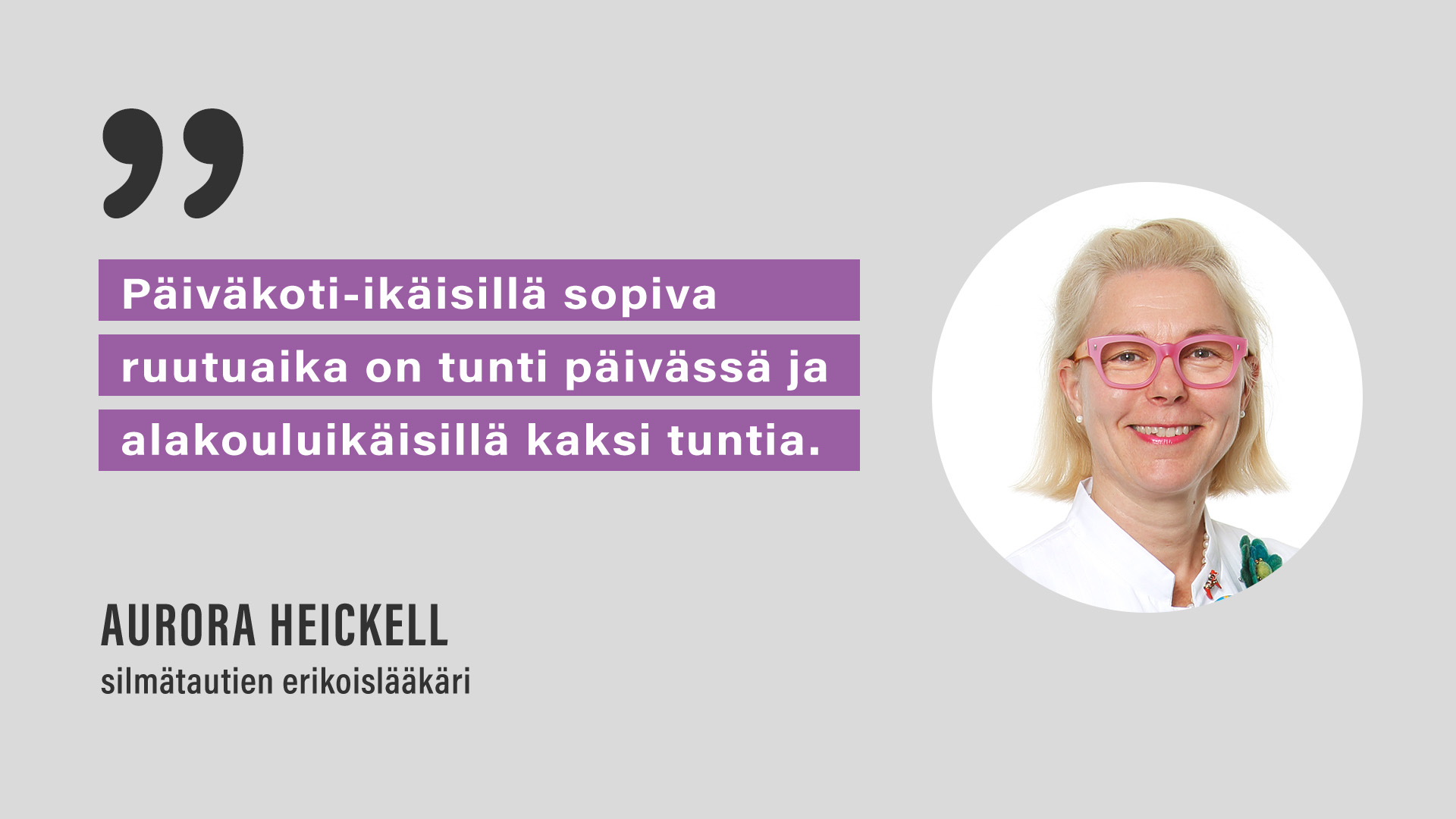 Aurora Henckellin sitaatti lapsen näöstä.